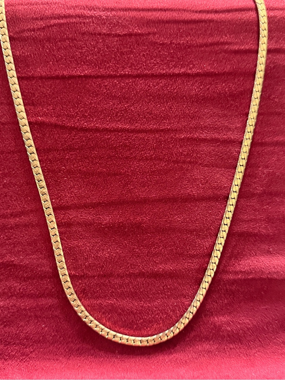 Classic Gold Herringbone Necklace/Vintage